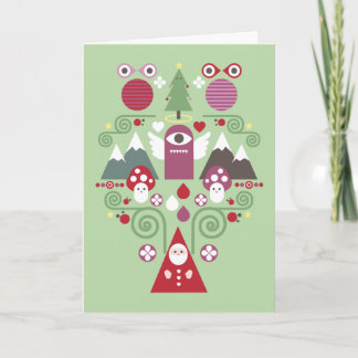 Cute Christmas Greeting Card - green