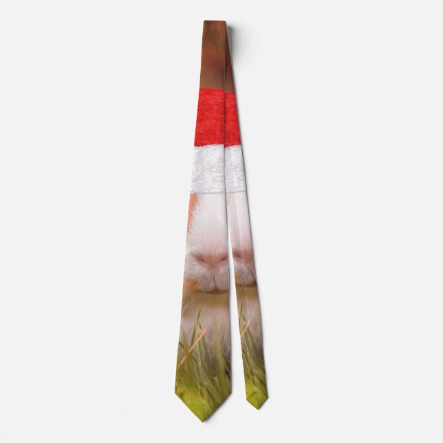 cute christmas guinea pig neck tie (Front)