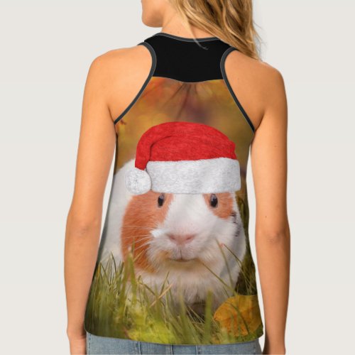 cute christmas guinea pig tank top