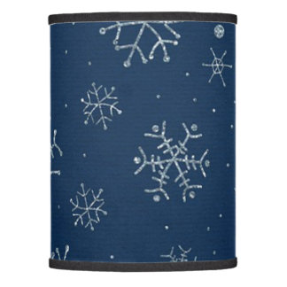 Cute Christmas holiday blue snowflake winter Xmas Lamp Shade