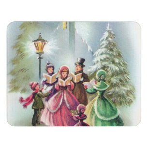 Cute Christmas Holiday carolers room sign