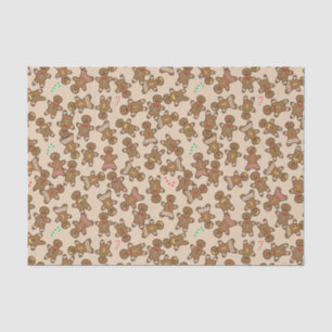 Cute Christmas Holiday Gingerbread Men Cookies Tissue Paper