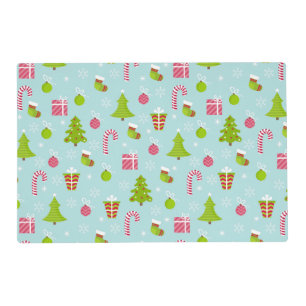 Cute Christmas Holiday Pattern Placemat