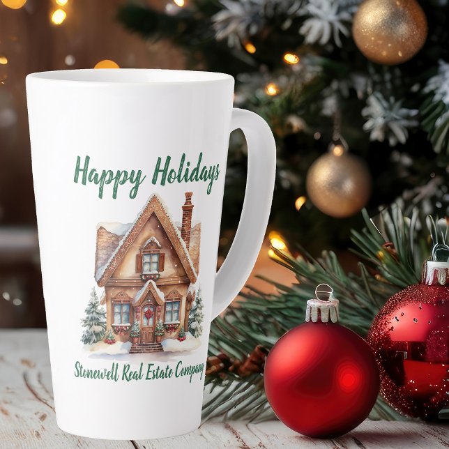 Cute Christmas Home Personalized Realtor Latte Mug (Creator Uploaded)