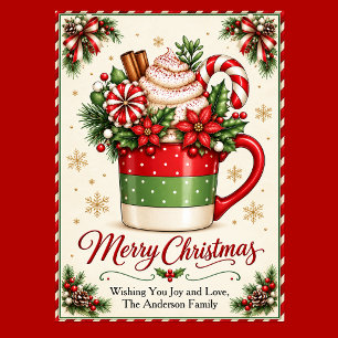 Cute Christmas Hot Chocolate Holiday Card