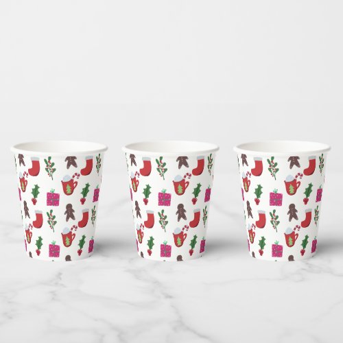 Cute Christmas Hot Chocolate Winter Holiday Paper Cups