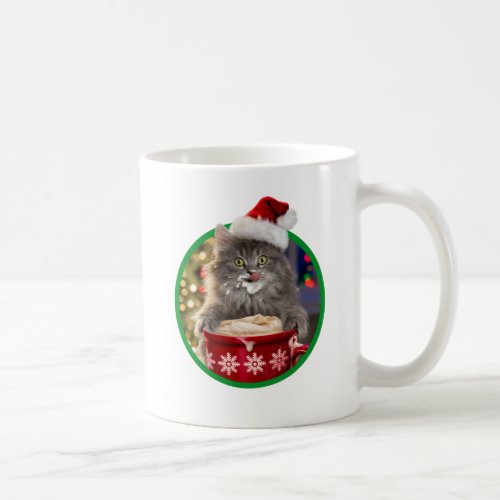 Cute Christmas Hot Cocoa Kitty Coffee Mug