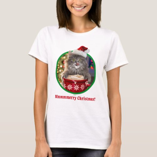 Cute Christmas Hot Cocoa Kitty T_Shirt