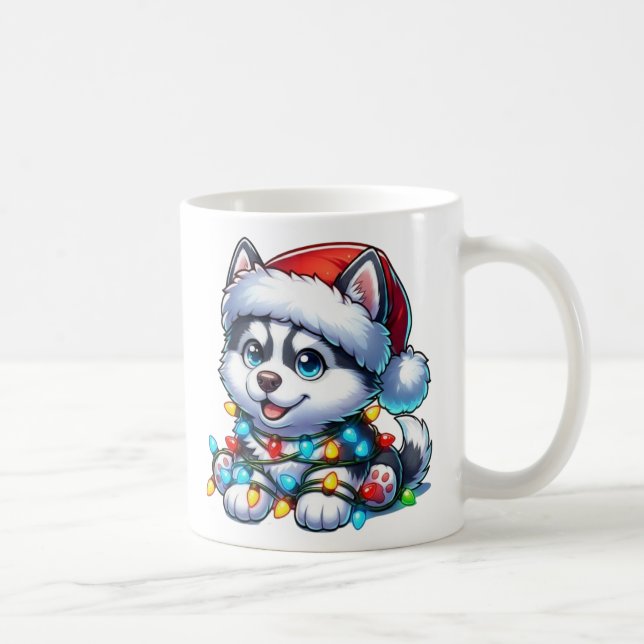 Cute Christmas Husky Mug (Right)