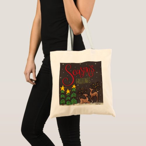 Cute Christmas Inspirivity Large Tote Bag