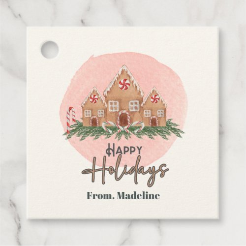 Cute christmas kids holiday party invitation favor tags