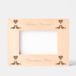 Cute Christmas Kissing Seals Custom Engraved Frames