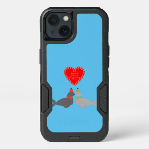 Cute Christmas Kissing Seals iPhone 13 Case