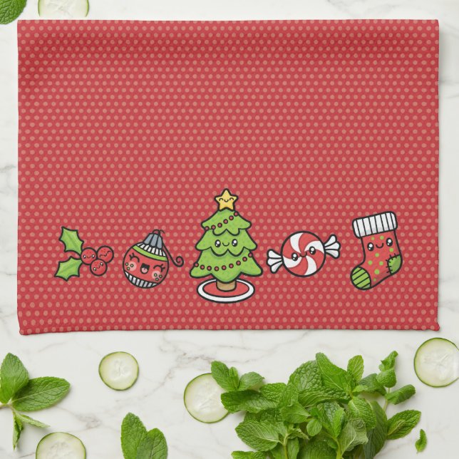 Cute Christmas Kitchen Towel (Folded)