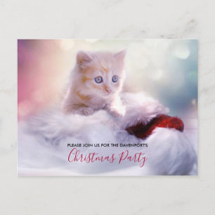 Cute Christmas Kitten Party Invite