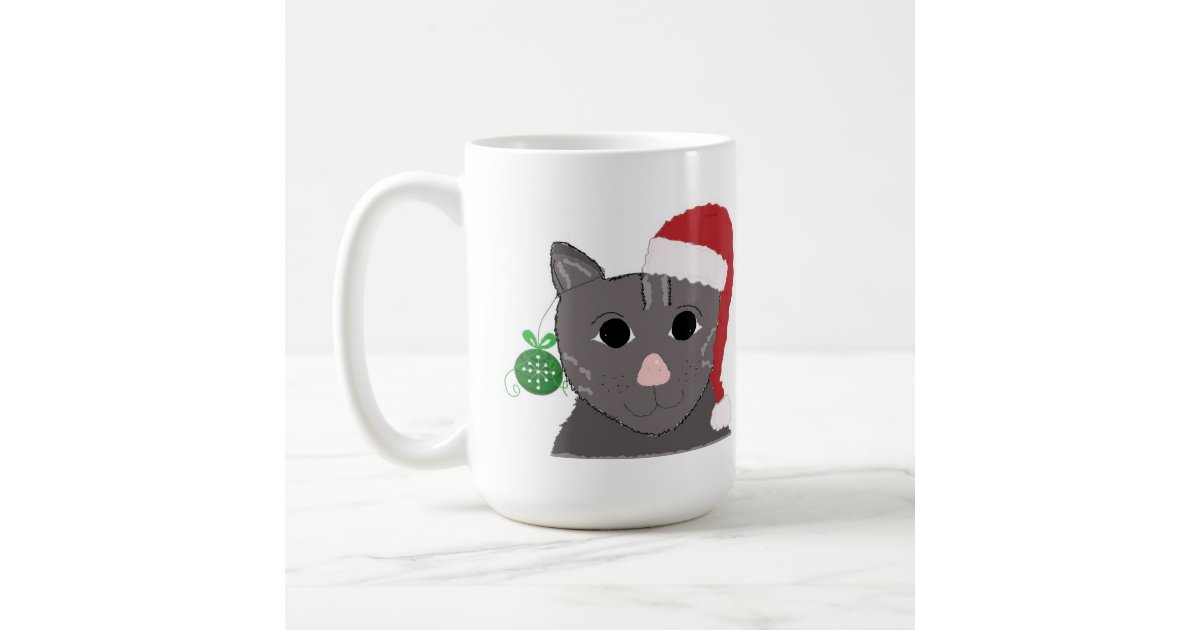 Cute Christmas Kitty Cat Coffee Mug | Zazzle