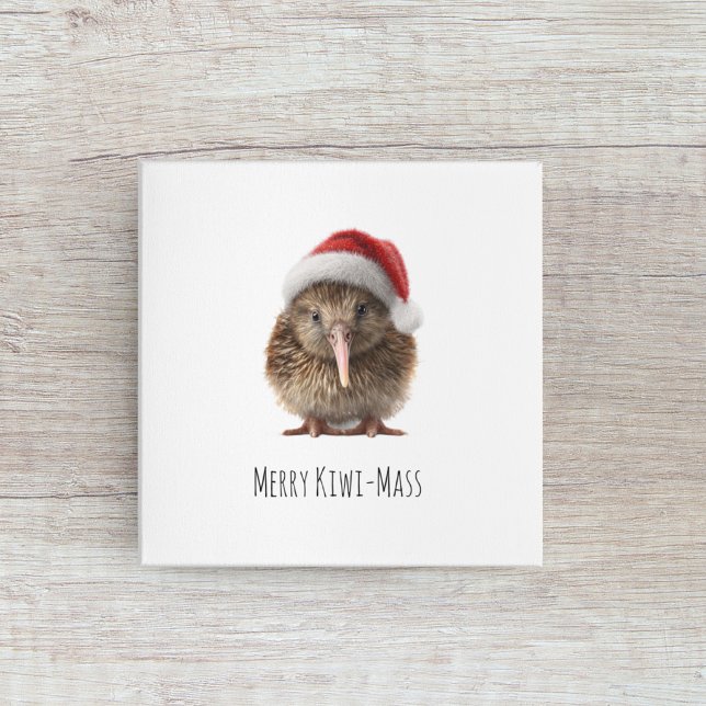 Cute Christmas Kiwi, custom Gallery Wrap (Creator Uploaded)