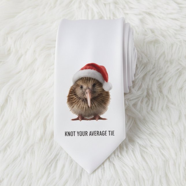 Cute Christmas Kiwi, custom Neck Tie (Creator Uploaded)