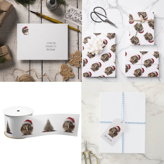 Cute Christmas Kiwi, custom Tissue Paper (Creator Uploaded)