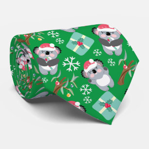 Cute Christmas Koala Neck Tie