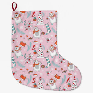 Cute Christmas Large Christmas Stocking