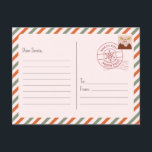Cute Christmas Letter to Santa North Pole Holiday Postcard<br><div class="desc">Contact with me if you need help.</div>