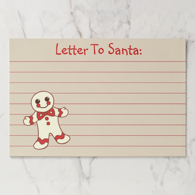 Cute Christmas Letter To Santa Paper Pad (Front)