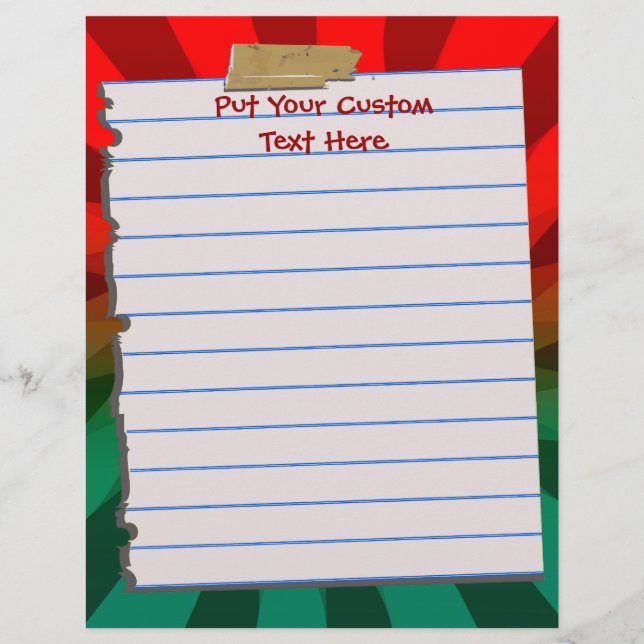 Cute Christmas Letterhead Stationery (Front)