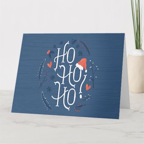 Cute christmas lettering design card