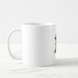 Cute Christmas Lights Highland Cow Funny Christmas Coffee Mug