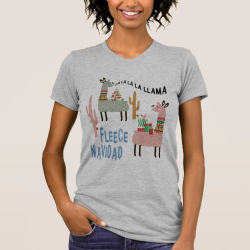 Cute Christmas Llamas T_Shirt