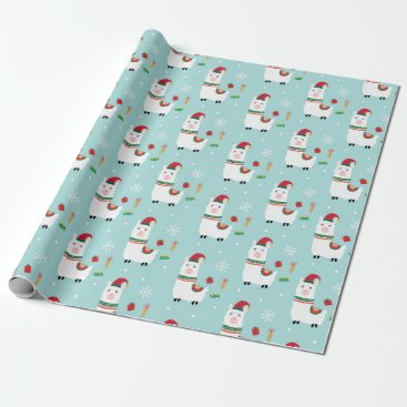 Cute Christmas Llamas Wrapping Paper Cute Christmas Llamas Wrapping Paper