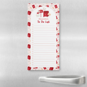 Cute Christmas Mail Personalized To Do List Magnetic Notepad