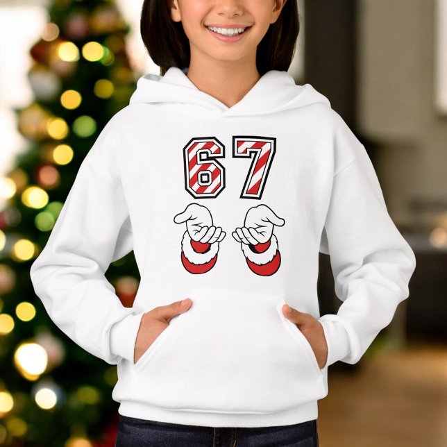 Cute Christmas Meme Six Seven 67 6 7 Holiday Hoodie (Creator Uploaded)