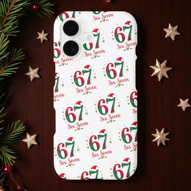 Cute Christmas Meme Six Seven 67 6 7 Holiday iPhone Case (Creator Uploaded)