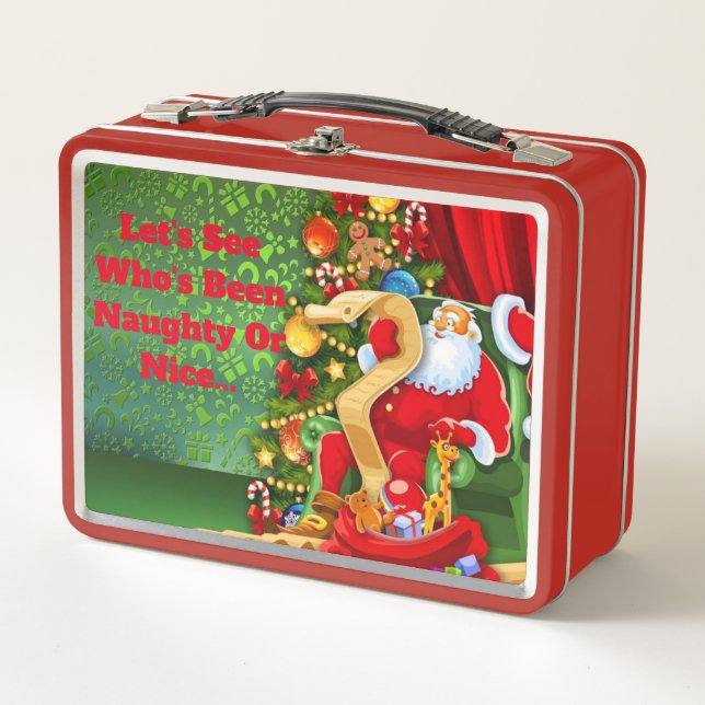 Cute Christmas Metal Lunch Box (Front)