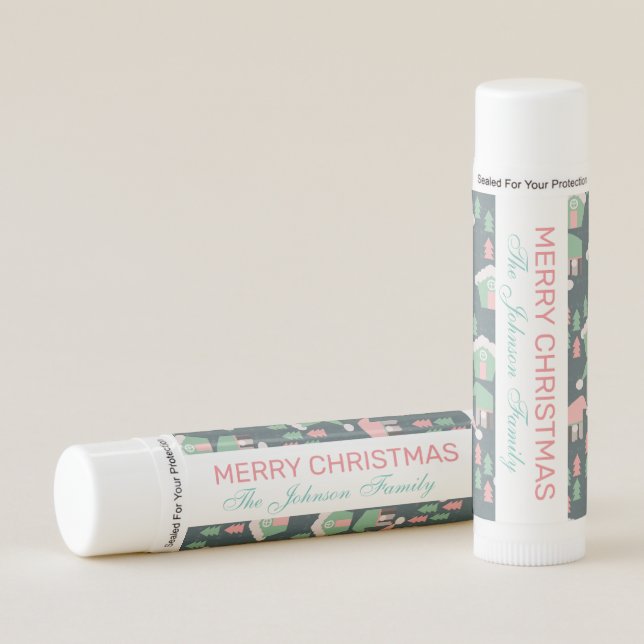 Cute Christmas Mini Gnome Home Stocking Stuffer Lip Balm (Front)