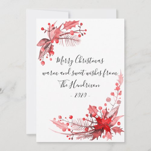 Cute Christmas mistletoe Holiday Card