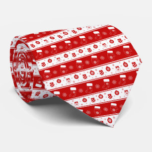 Cute Christmas Mittens, Stockings & Snowflakes Neck Tie