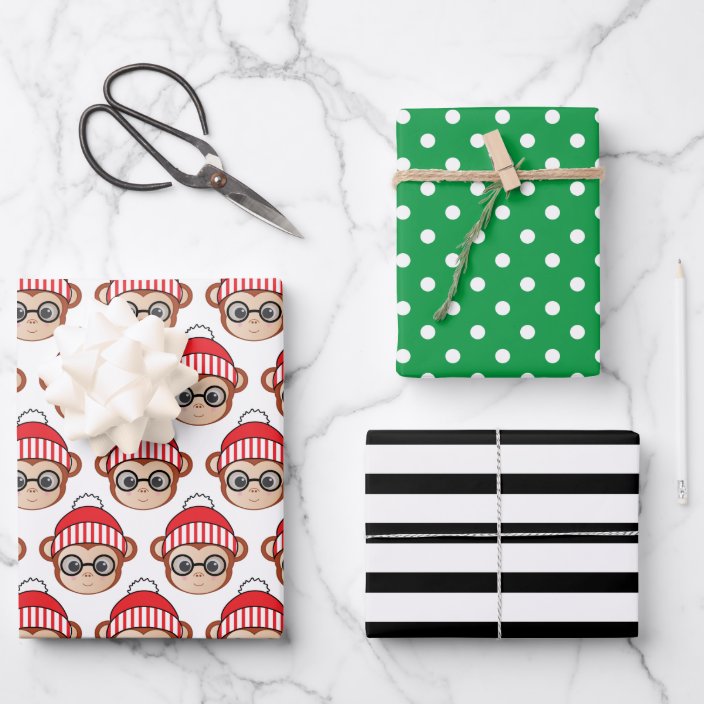 monkey wrapping paper