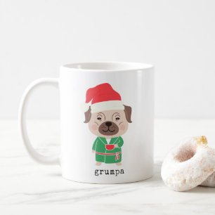 Cute Christmas Morning Coffee Bulldog Grumpa Mug