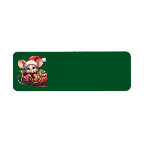 Cute Christmas Mouse Address Labels