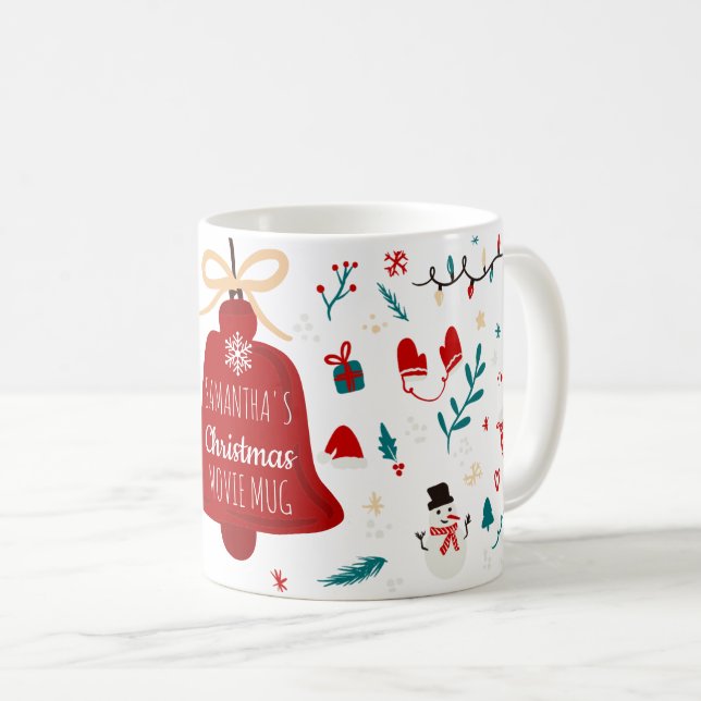 Cute Christmas movie mug illustrations pattern (Front Right)