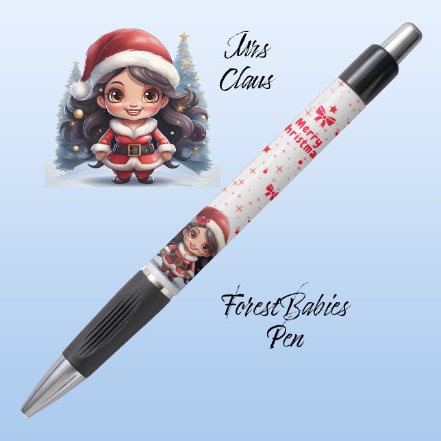 Cute Christmas Mrs Santa Xmas Graphic, White ⛄️  Pen (Creator Uploaded)