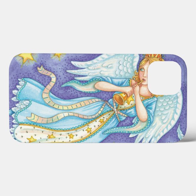Cute Christmas, Musician Angel Playing Her Horn Case-Mate iPhone Case (Back (Horizontal))