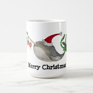 Cute Christmas Narwhal Coffee Mug