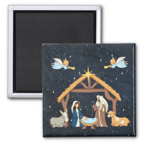 Cute Christmas Nativity Magnet
