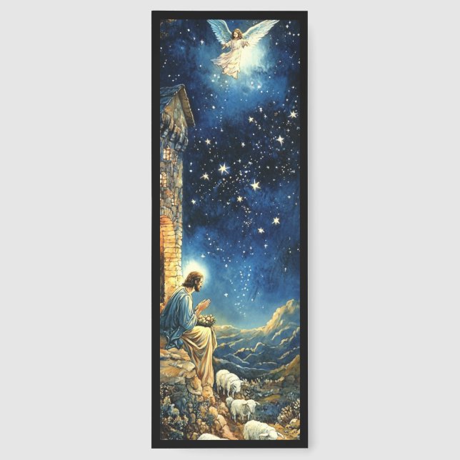 Cute Christmas Nativity Scene Bookmarks (Back)