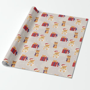 Cute Christmas/New Year Tiger Wrapping Paper
