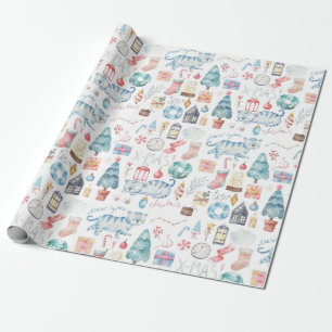 Cute Christmas/New Year Tiger Wrapping Paper